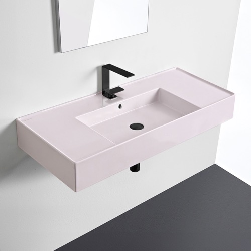 Pink Bathroom Sink, Ceramic Scarabeo 5124-54